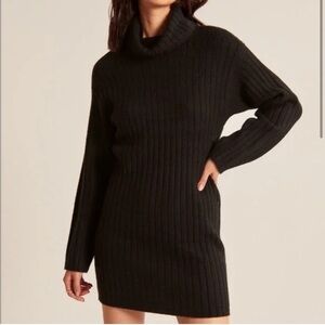 A&F Black Knit Long Sleeve Dresss